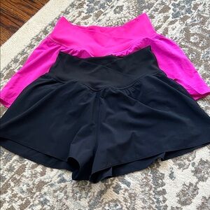 CRZ YOGA Black and Pink Women's Shorts